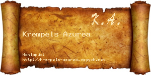Krempels Azurea névjegykártya